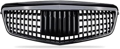 Auto Front Kühlergrille für Mercedes Benz E Class W212 2009 2010 2011 2012 2013, Frontstoßstange Radiator Kühlergrille, Mittelnetz Grilles Racing Grill, Auto Styling Zubehör,Black
