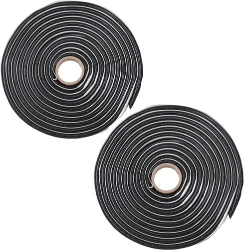 Butylschnur 9.5mm x 4m Butylrundschnur Butyl Dichtschnur Butylband 2 Stk | Rückleuchten Dichtung Klebeschnur zum Einkleben und Abdichten von Kfz Rücklichter Headlights Fenster Schachtdeckel Schwarz