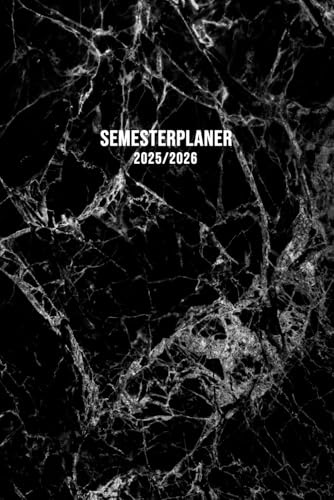 Semesterplaner: Dein Uni Must Have mit allen wichtigen Tools, motivierenden Zitaten, Stress- und Zeitmanagement Tipps uvm. I A5 I 170 Seiten I Schwarze Marmoroptik