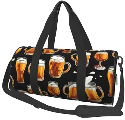 Sac de Voyage, Sac de Sport, Sac fourre-Tout de Voyage, Sac de Nuit, Sac de Week-End de Sport pour la Natation, Le Yoga,Verre de bière