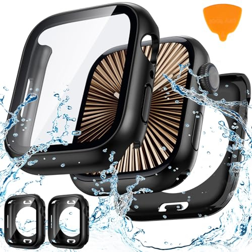 Neitra 2 Pack Hard Case for Apple Watch Series 11/10 42mm Tempered Glass Screen Protector Case, Protective Full Face Cover, Hard PC Bumper Shockproof iwatch Cover Bumper for Apple Watch 42mm