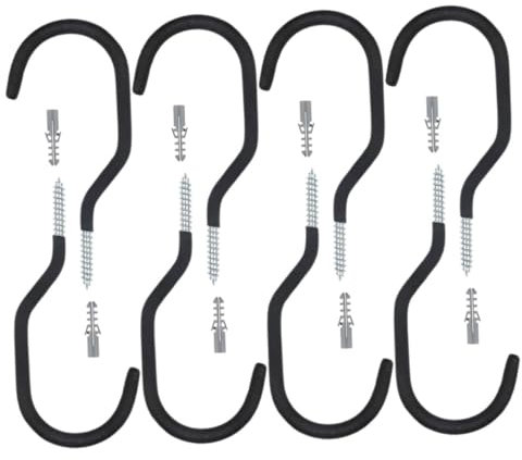 Artibetter 8 Piezas de Colgadores de Pared para Bicicletas de Acero al Carbono, Diseño Sencillo y Fácil de Instalar para Ahorro de Espacio en Hogar o Jardín