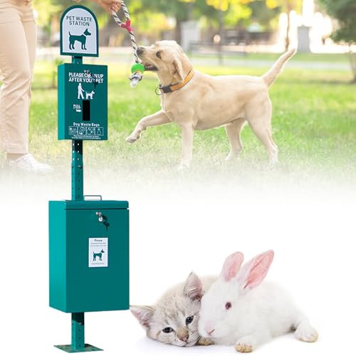 vnmudzeo 26.4 Gal Community Pet Dog Feces Recycling Bins,Commercial Standard Pet Cat Waste Station,0.6 mm Galvanized Sheet Liner