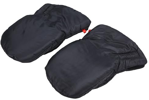 JOINPAYA Kinderwagen Handwärmer Winterhandschuhe Unisex Winddicht Dicke Outdoor Fleecehandschuhe für Buggy Bügel Schwarz
