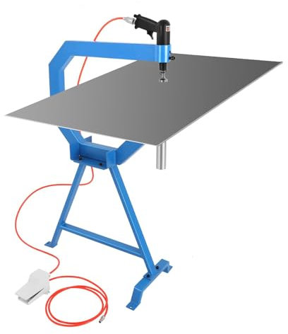 Marteau de planage pneumatique, plieuse à Marteau de 10 cm avec pédale et Support,Machine de formage de tôle à Gorge, Outil de pressage pneumatique pour Le formage Industriel des métaux