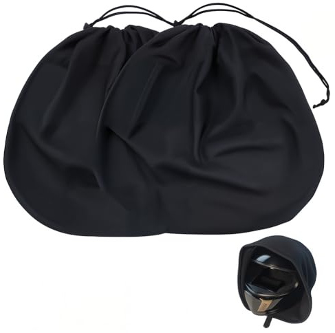 GORGECRAFT 2 Stück Schwarze Helmtasche Aus Polyester Leicht Weich Großes Fassungsvermögen Universeller Kordelzug Für Helme Schutz Aufbewahrung Tragetasche Für Motorräder Sport Reiten Reisezubehör