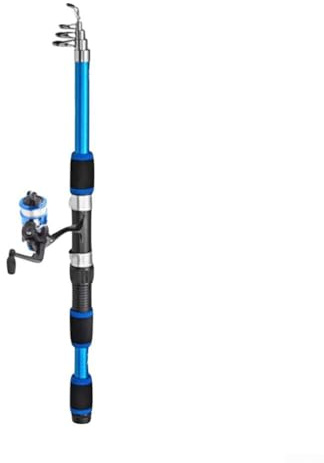 Canne à pêche télescopique et moulinet complet pour kit combiné, construction en fibre de carbone avec moulinet, ensemble d'équipement et sac de pêche, idéal pour la pêche légère et portable (ensemble