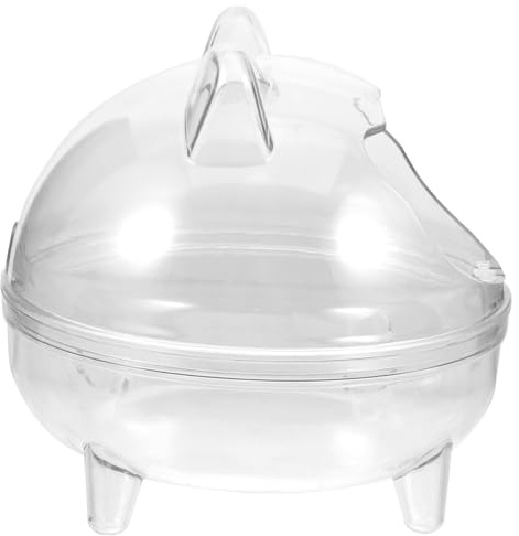 iplusmile Caja de Baño Transparente para Hámster y Gerbil Resistente y Multifuncional con Diseño Profundo Antisalpicaduras para Arena y Baño de Roedores Pequeños