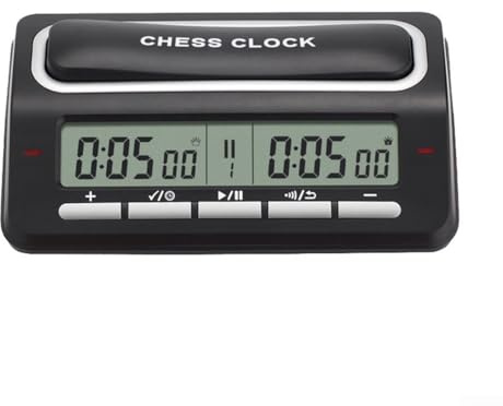 Filteilect Digitaler Schach-Timer für Go und Chess - Großes Up Down Board mit 7 Modi, 39 Regeln, Countdown, Stoppuhr-Funktion, kompatibel mit chinesischem Schach