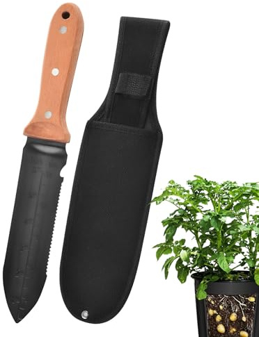 Pala a Mano | Robusta Antiscivolo con Borsa di Ripiego - Manuale Per Giardinaggio E Piantumazione - per Diserbo Scavo Piantagione Terrazzo Balcone Casa Giardinieri Uomo