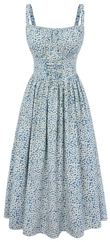 SCARLET DARKNESS Summer Dresses for Women UK Floral Milkmaid Corset Dress