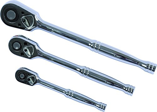 KUNZER 7KNM12 Ganzmetallknarre 36 Zähne - 1/2 Antrieb – Schnellauslöser – 252 mm Ratsche – Grobverzahnung