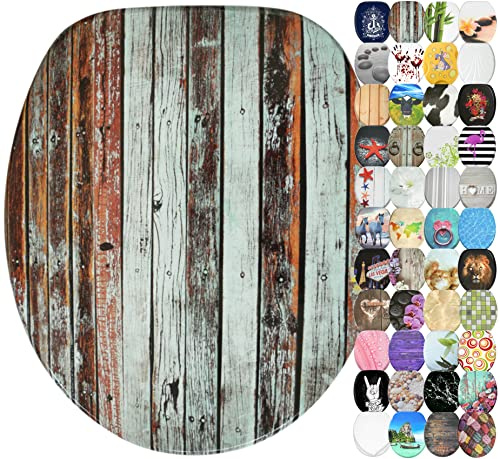 Sanilo Soft Close Toilet Seat, Wide Choice of Beautiful Toilet Seats, Stable Hinges, Easy to Mount (Antique)