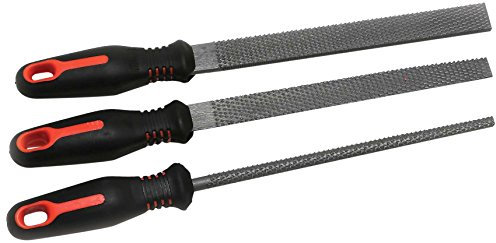 Hilka Pro Craft 69800113 200 mm impugnatura morbida legno Raspa Set – argento (3 pezzi)