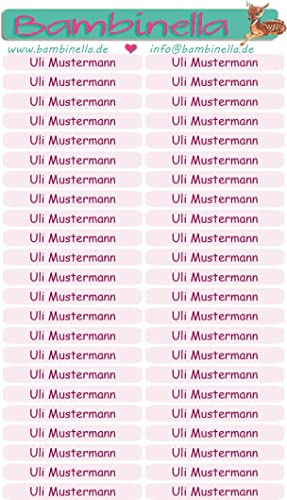 NEU: Bambinella® Namensticker für Stifte - 3 Blatt à 46 Stück = 138 Stück