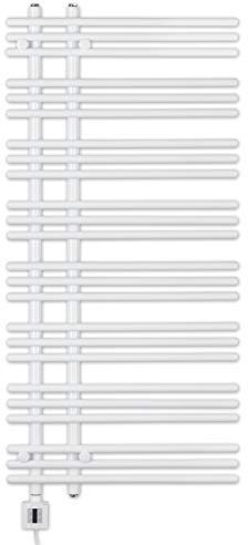 anapont elektrischer Designbadheizkörper - weiß - Timer-Funktion - Handtuchheizkörper - Badheizung elektrisch - weiß - Made in Germany