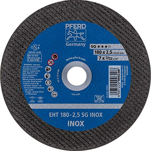 Lot de 25 disques à tronçonner en acier inoxydable EHT 180-2,5 SG : 61326423