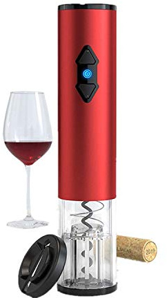 Apribottiglie elettrici Cavatappi automatico per vino Apribottiglie motorizzati a batteria Pulsante con un clic Riutilizzabile con luce LED per cucina domestica Party Bar