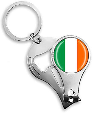 Irland-Flagge Bierflaschenöffner Nagelknipser Metall Glas Kristall Schlüsselanhänger Reise Souvenir Geschenk Schlüsselanhänger Zubehör