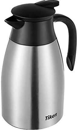 Tiken 1.5L Jarra Térmica Para Café, Acero Inoxidable Aislado Al Vacío Frasco Para Té Y Bebidas Frías Y Calientes