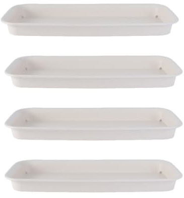 Cabilock Lot de 4 bacs à plantes rectangulaires de 30,5 cm pour rebord de fenêtre, étagère succulente, intérieur et jardin