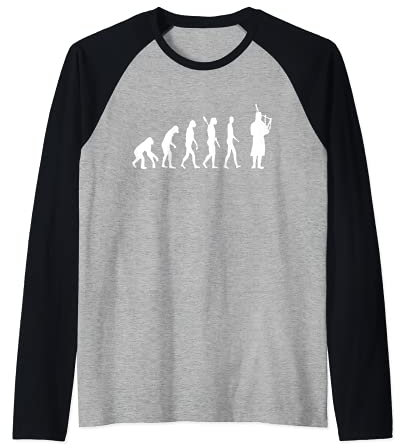 Dudelsack Evolution Schotten Sackpfeife Spieler Raglan