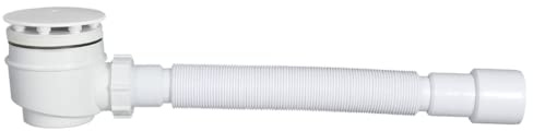 Duschablauf Siphon Ablaufgarnitur Abfluss Duschwanne Duschtasse Duschsiphon Ø 50 mm Rohr weiß