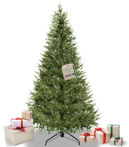 SPRINGOS Árbol de Navidad artificial abeto premium 220 cm PE incl. soporte