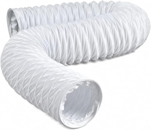 CABLEPELADO Tubo Salida Aire Secadora, Conducto PVC, Manguera Extracción Aire, Climatización, Secadora, 6 Metros x 150 mm Diámetro