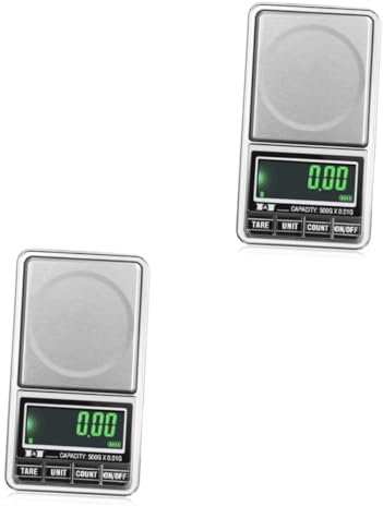HEMOTON 2stücke Digitale Schmuckwaage Präzisions-taschenwaage Mit Usb- Kompakt Einfach Zu Kalibrieren Für Schmuck Versand Medizin Lcd-display Mit Hintergrundbeleuchtung