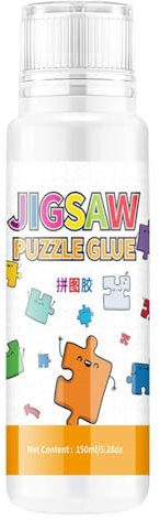 Graootoly Jigsaw Puzzle Glue, 150ML Jigsaw Glue with Sponge Head, Non- and Quick Dry Puzzle Sealer Easy to Use