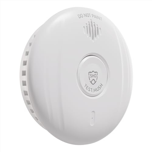 SHD by OneConcept Rauchmelder, Zuverlässiger Mini-Rauchmelder, 3X Feuermelder mit Batterie, Rauchmelder für Küche, Büro, Wohnwagen, Brandmelder mit Testfunktion, Optischer Sensor & Stummschaltung