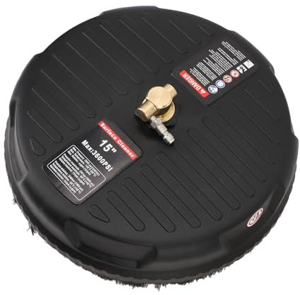 15-Zoll-Hochdruckreiniger-Oberflächenreiniger, 3600 PSI Hochdruckreiniger-Oberflächenreiniger mit 2 Verlängerungsstäben, Ideal für die Reinigung von Einfahrten, Gehwegen, Decks