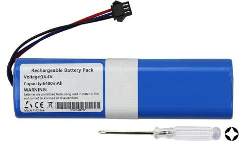 K KYUER 6400mAh Ersatz Saugroboter Akku für Kyvol Cybovac S31 Proscenic M7 M8 Pro/M7 Max/Viomi S9 / Lenovo LR1/ Roidmi Eve Plus/Uoni V980 Max/ V980 Plus/Arnagar S8 Pro Staubsauger Battery