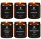 Velas Perfumadas de regalo, 6 pack Velas Perfumada Regalo con Vidrio,1200g Candle Vela Aromáticas en Tarro Mujer,50h Combustión, Cera de Soja Natural Decorativas para la Fiesta,navidad y cumpleaño