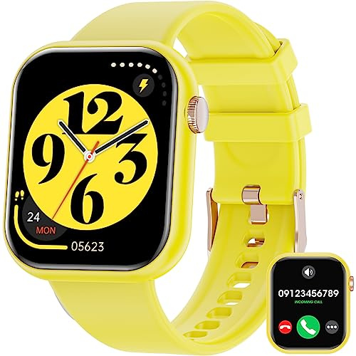 Hwagol Smartwatch Uomo Donna, 1,85'' HD Orologio Smartwatch con Chiamata Bluetooth, Smart Watch con Contapassi/Sonno/SpO2/Cardiofrequenzimetro, 140+ Sportive Orologio Fitness per Android iOS