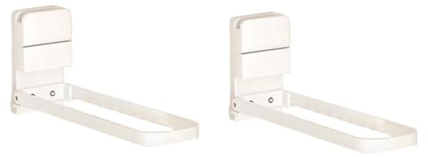 2 portasciugamani in acciaio inox, porta asciugamani da bagno con forte ventosa per montaggio a parete rack per cucina doccia porta, 22,5 x 6,5 x 11 cm (bianco)