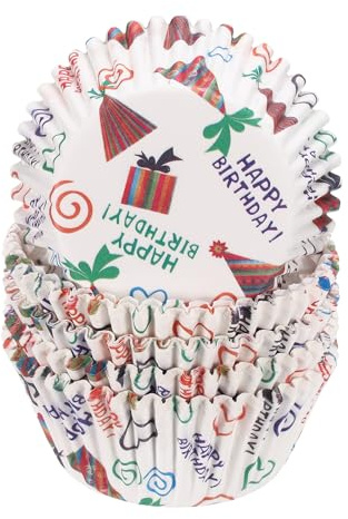 sourcing map Lot de 100 doublures à cupcakes de taille standard pour muffins en papier sulfurisé pour fête, mariage, anniversaire