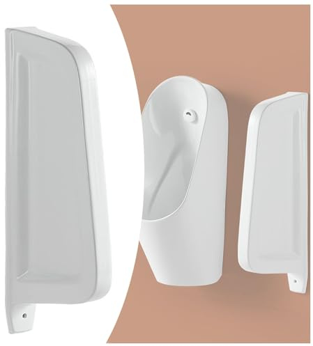 Divisorio per Orinatoio Ceramica, per la Privacy del WC a Parete Schermo per Orinatoio con Accessori di Montaggio, Pannello Divisorio per Luoghi Pubblici