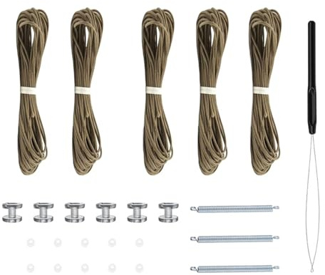RV Shade Repair Kit Hardware for Travel Trailer Window Shade Restringing Kit Brown