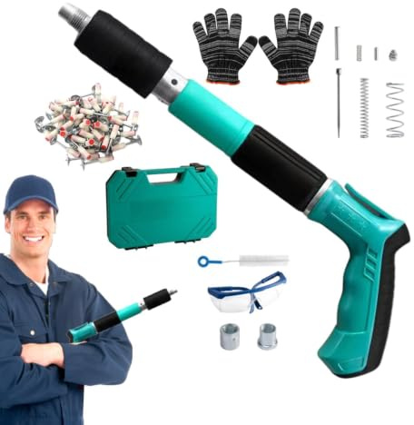Cloueur pour garniture – Béton portable petit avec clous | Fixation murale Powernailer, menuiserie précise – pour construction, rénovation de meubles