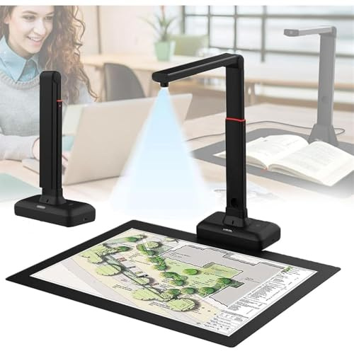 Escáner de documentos USB de alto rendimiento con cámara, presentador visual plegable para archivos A4, proyección en directo fluida, herramienta esencial para profesores.