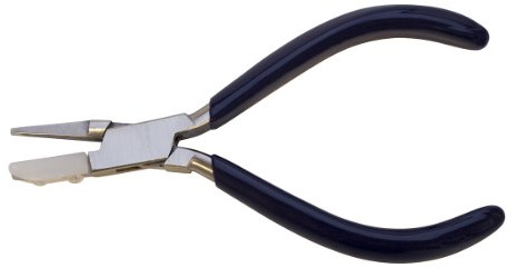 EURO TOOL Nylon Jaw Coiling Pliers, Half Round and Flat Jaw, 5-1/2 Inches