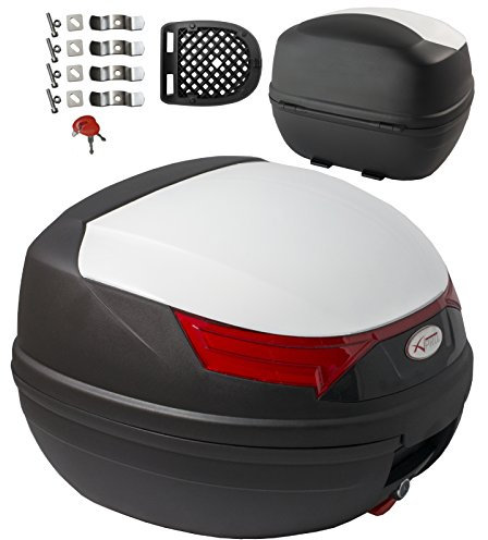 A-Pro Top Case Box 46 LT Universal Motorbike Scooter Luggage Quad White
