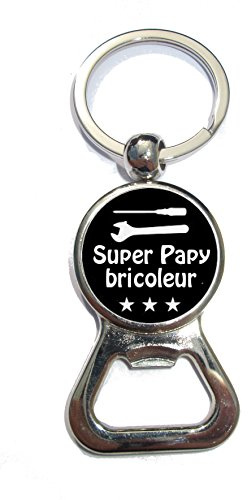Porte clé décapsuleur papy super bricoleur, idée cadeau, noël, anniversaire, bricolage, original