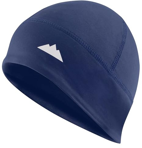 Tough Headwear Skull Cap - Thin Lightweight Beanie Hat Men and Women - Helmet Liner Skull Caps Head Liners - Warm Womens and Mens Hats - Winter Running Hat Beanies - Navy Blue