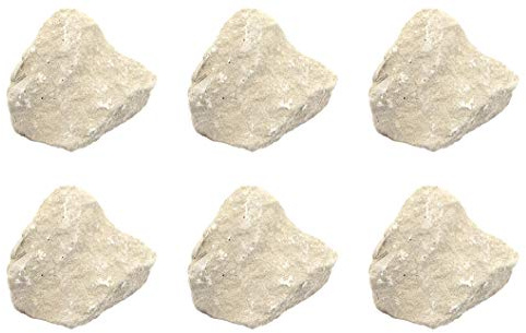 EISCO 6PK Raw Limestone Chalk, Sedimentary Rock Specimens - Approx. 1 - Geologist Selected & Hand Processed - Great for Science Classrooms - Class Pack Labs