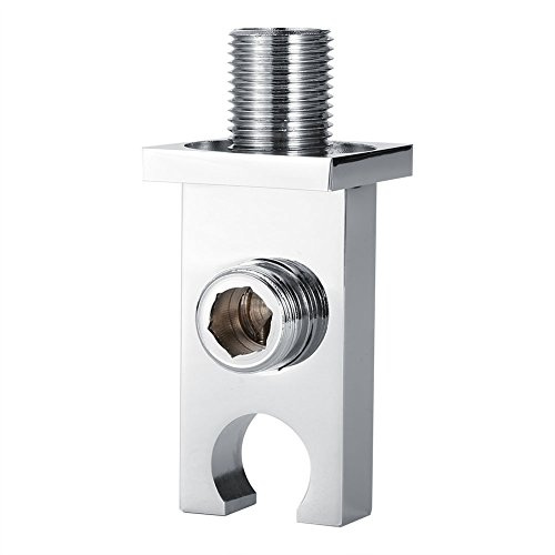Shower Wall Outlet Elbow Handset Holder, Chrome F-Y290 Shower Outlet Elbow Holder for Hose Brass Head Bracket Wall Connector