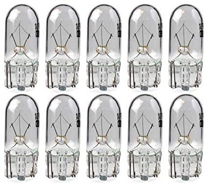 VS 10 LAMPADE LAMPADINE LUCI DI POSIZIONE TUTTO VETRO T 10 12V 5W 2.1x9.5d 501 Trasparente