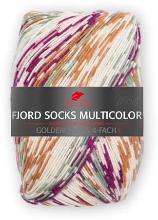 Pro Lana FJORD SOCKS MULTICOLOR 100 g 4-fach Sockenwolle mit einem einzigartigen Fjordmuster 425 m, Farbe:481